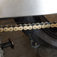 Applying some chain lube.